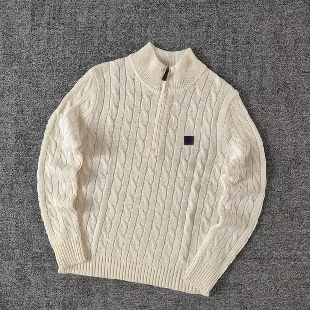 Polo Ralph Lauren Quarter-Zip Cable Knit Sweater Ivory