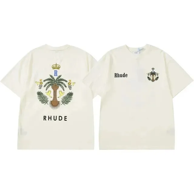 Rhude Graphic Tee Palm Tree Crown Print
