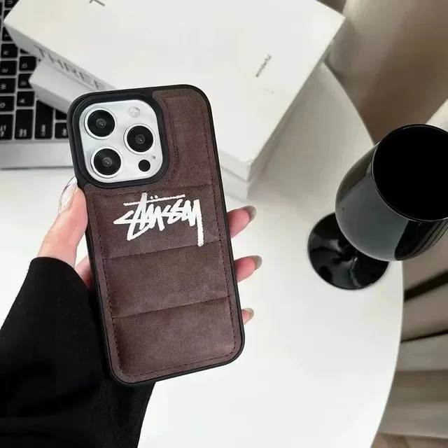 Stüssy Phone Case with Cardholder Suede Logo