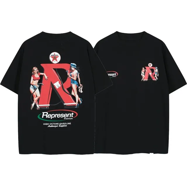 Represent Graphic Tee R Logo Pin-up Print