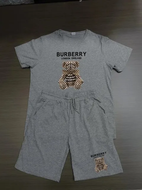 Burberry Logo Bear Set Checkered Bear Print