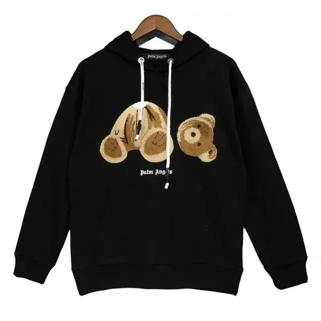Palm Angels Hoodie Bear Embroidery