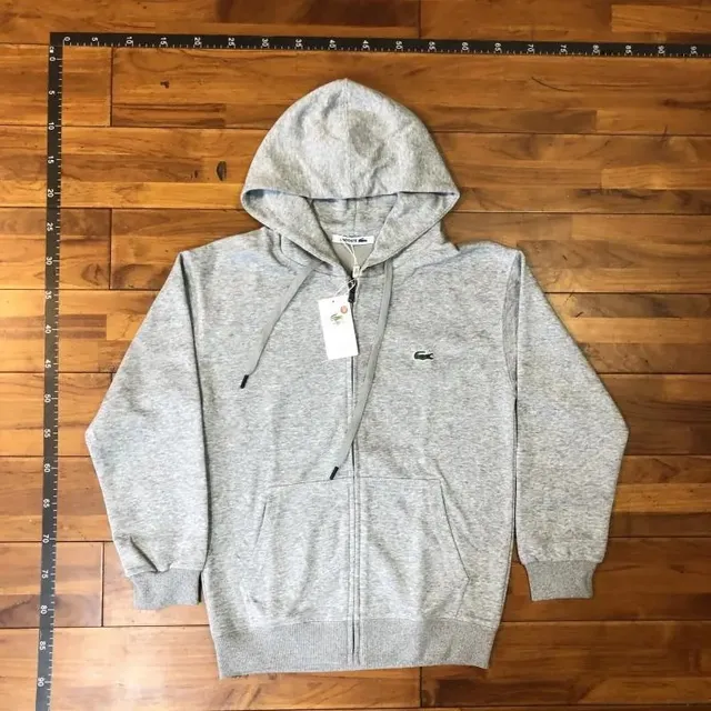 Lacoste Zip-Up Hoodie Heather Grey