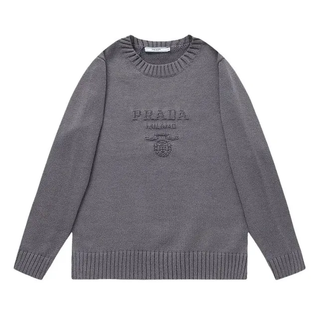 Prada Knit Sweater Embroidered Logo