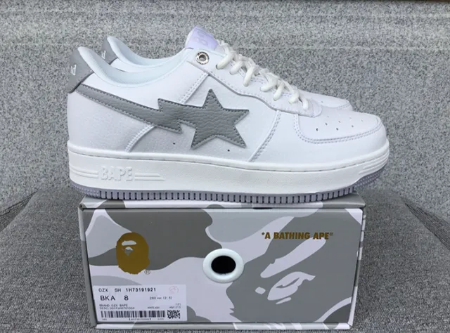 BAPE Shark Sneaker White Grey Star