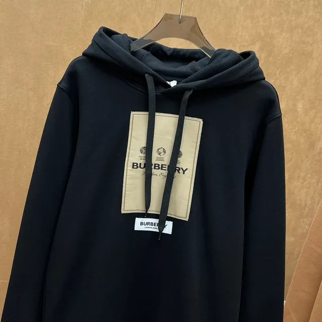 Burberry Logo Patch Hoodie Beige Patch