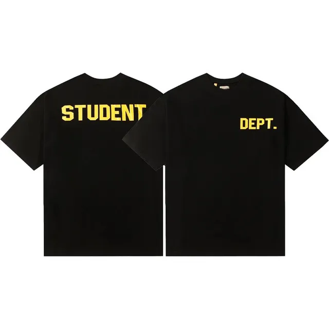 Gallery Dept. Student Dept Tee Black with Yellow Print