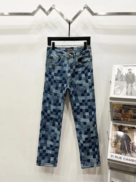 Louis Vuitton Patchwork Jeans Checkerboard Monogram