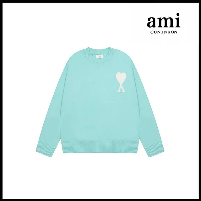 AMI Paris Knit Sweater Heart Logo