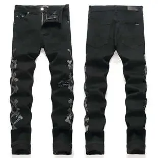 Amiri Slim Fit Jeans Floral Print
