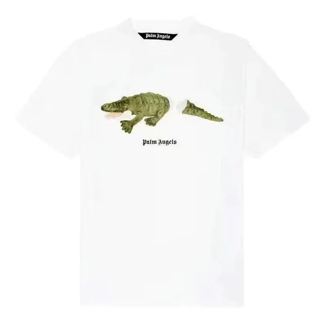Palm Angels Crocodile Tee Green Crocodile Print