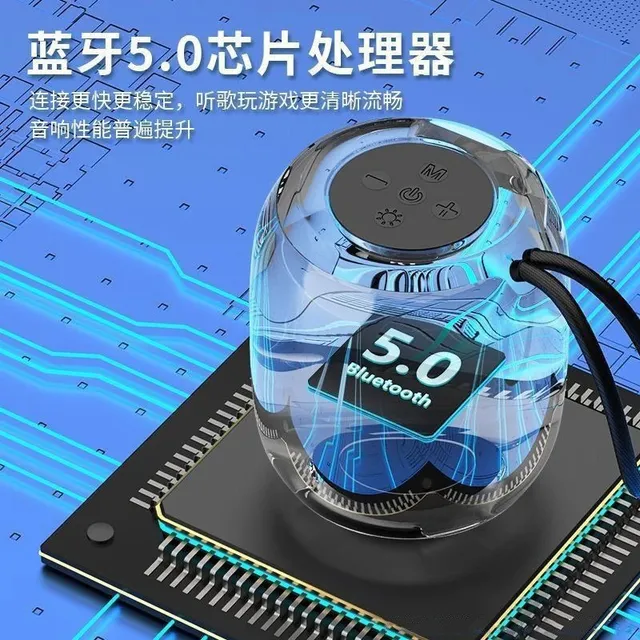 Apple Portable Bluetooth Speaker Transparent Dome Design