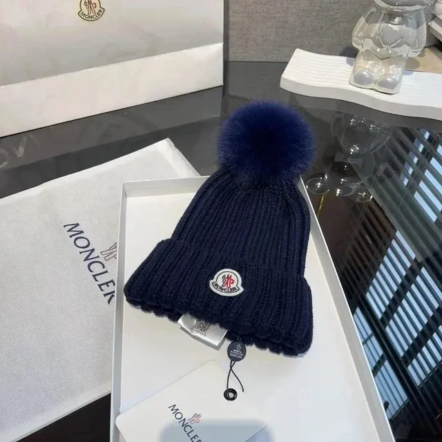 Moncler Pom-Pom Beanie Fur Pom