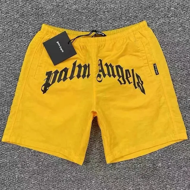 Palm Angels Logo Shorts Gothic Print