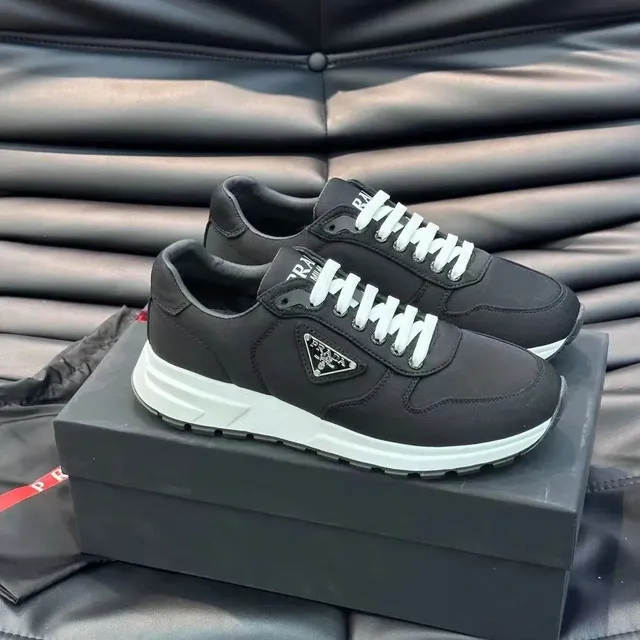 Prada Linea Rossa Trainer Black White