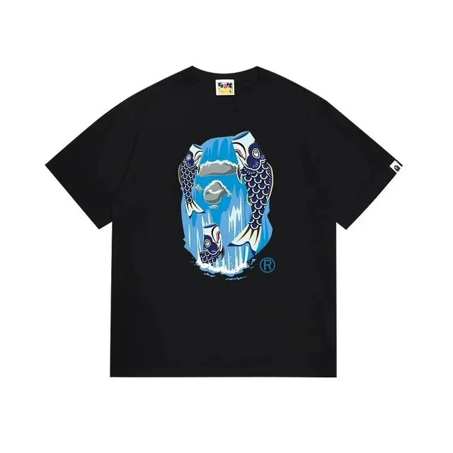 BAPE Shark Tee Koi Fish Graphic