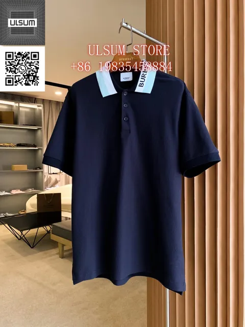 Burberry Polo Shirt Contrast Collar
