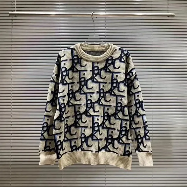 Dior Knit Sweater Oblique Logo Print