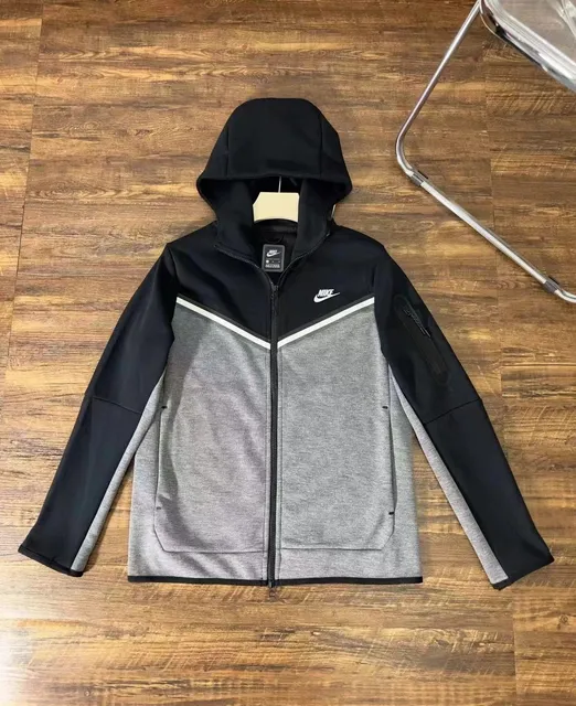 Nike Tech Fleece Hooded Jacket Black/Heather Grey