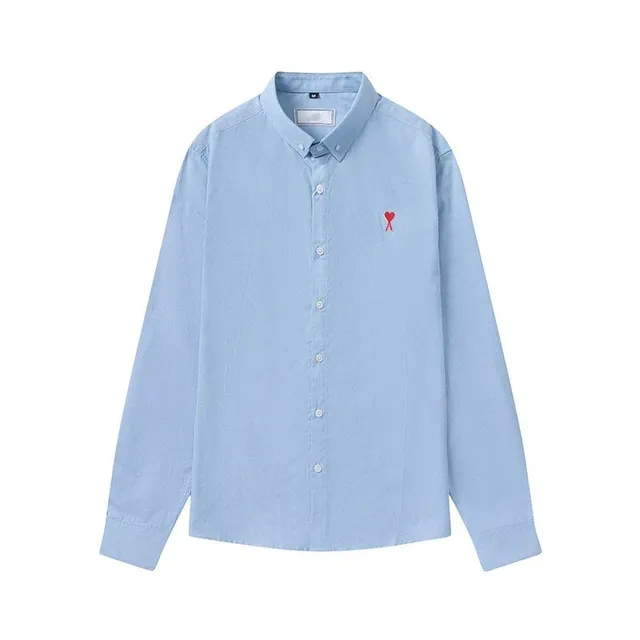 Amiri Button-Up Shirt Heart Embroidery