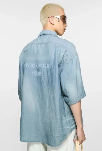 Acne Studios Oversized Shirt Stockholm 1996 Print