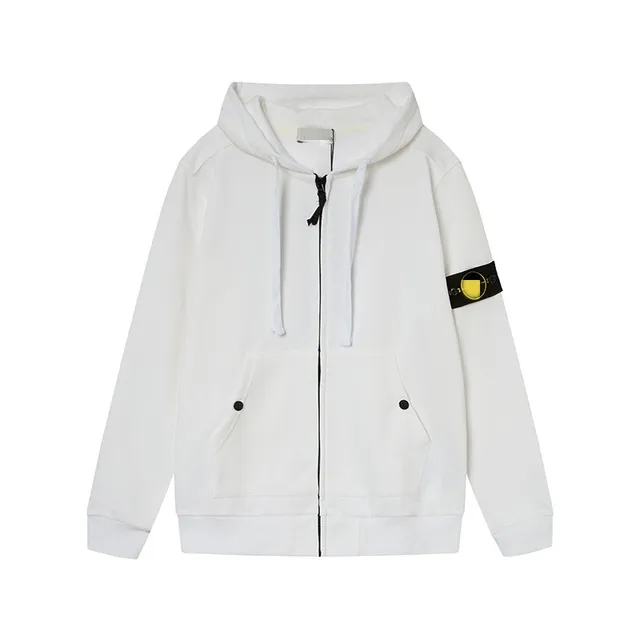 Stone Island Zip-Up Hoodie Compass Badge