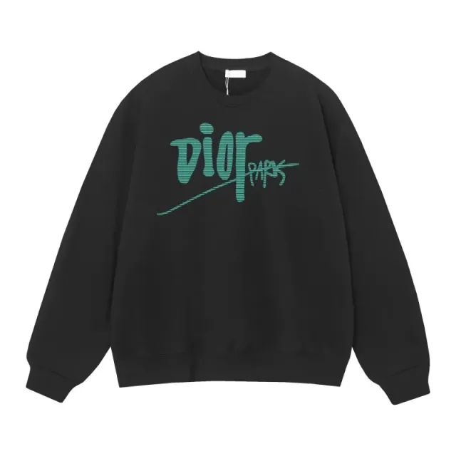 Dior Crewneck Sweatshirt Green Logo Print
