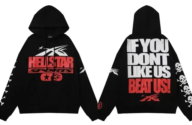 Hellstar Hooded Sweatshirt If You Don't Like Us Beat Us