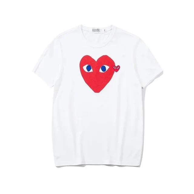 Comme des Garçons Heart T-Shirt Red Heart with Eyes