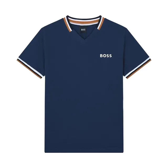 Hugo Boss V-Neck T-Shirt Tipped Collar