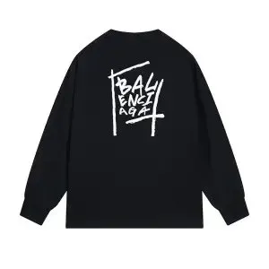 Long-Sleeve Tee Balenciaga Logo Print