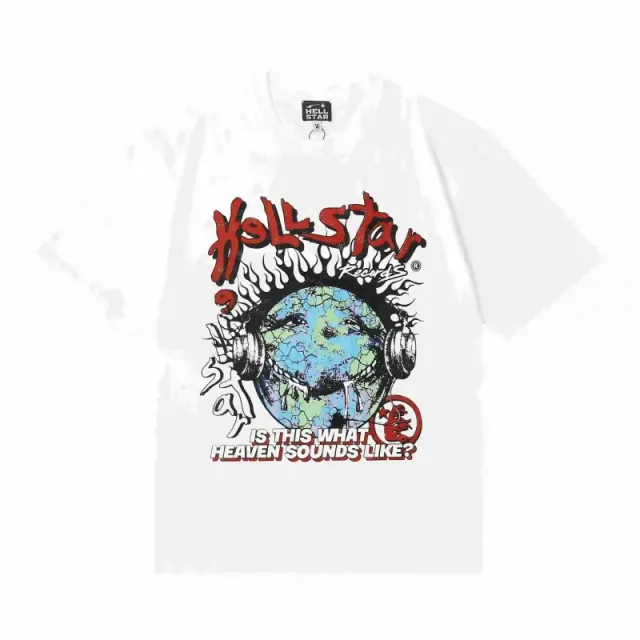 Graphic Tee Hellstar Records Earth Print White