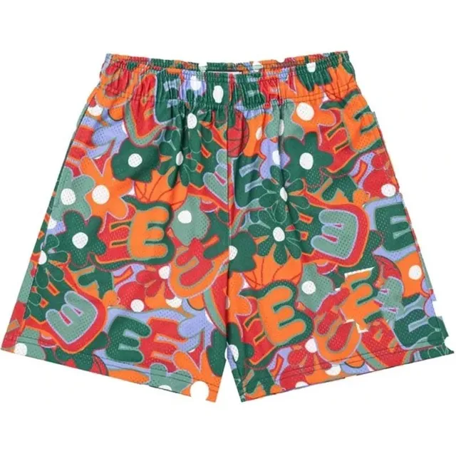 Eric Emanuel Floral Mesh Shorts Multi-Color Graphic Print