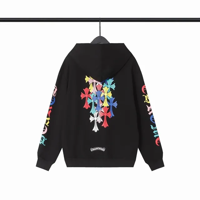 Chrome Hearts Hoodie Multicolor Cross Print