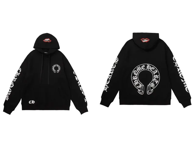 Chrome Hearts Hoodie Lips and Cross Logo