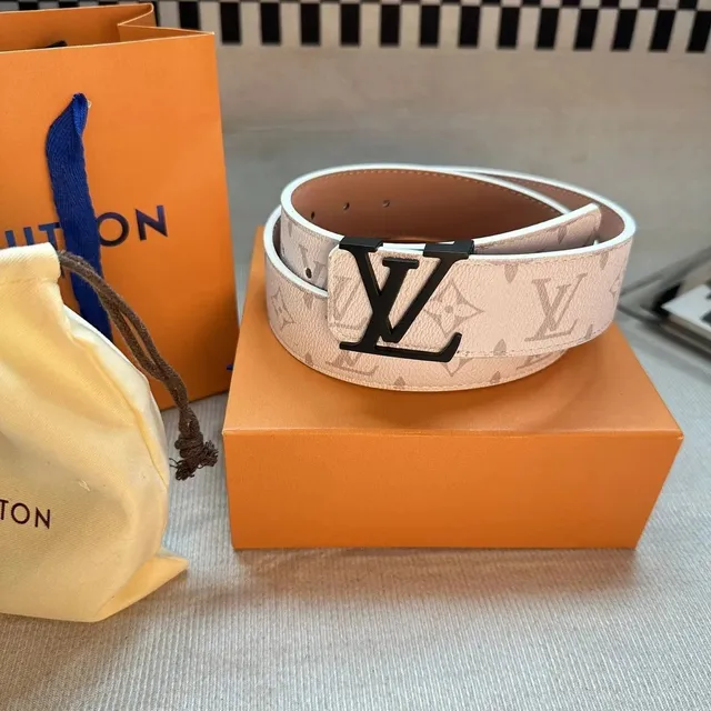 Louis Vuitton LV Belt Monogram Canvas with Black Buckle