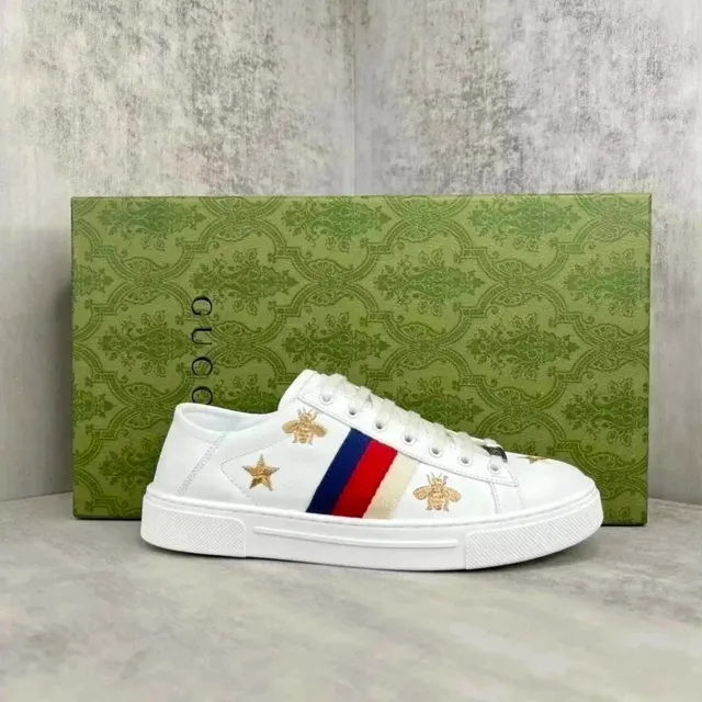 Gucci Ace Low Bee and Stripe
