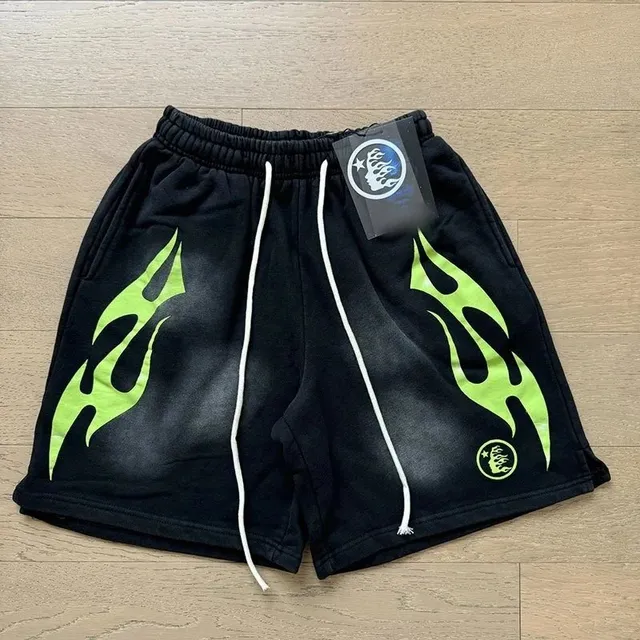 Broken Planet Flame Shorts Neon Flame Print