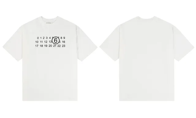 Maison Margiela Number 6 Tee Number Print