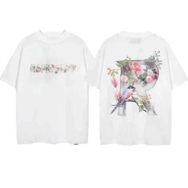 Rhude Graphic T-Shirt Floral R Logo