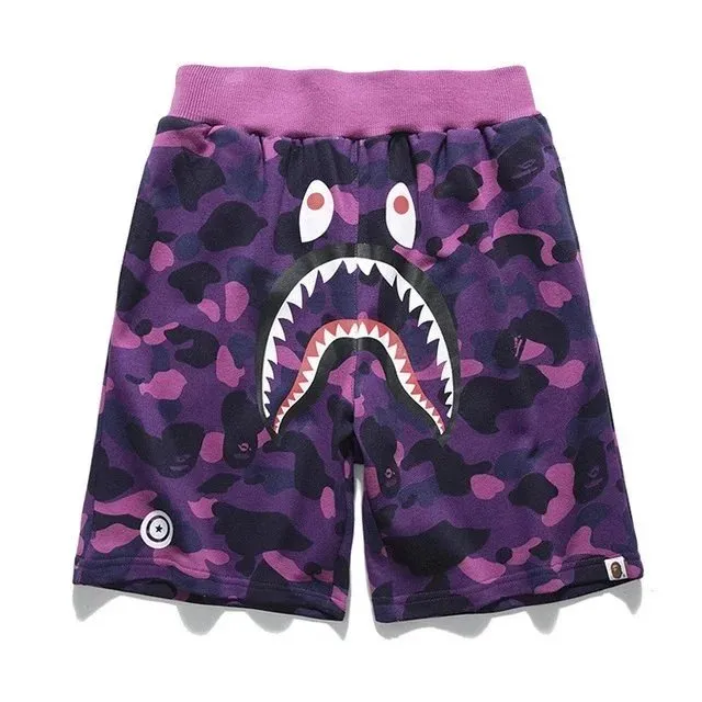 BAPE Shark Shorts Purple Camo
