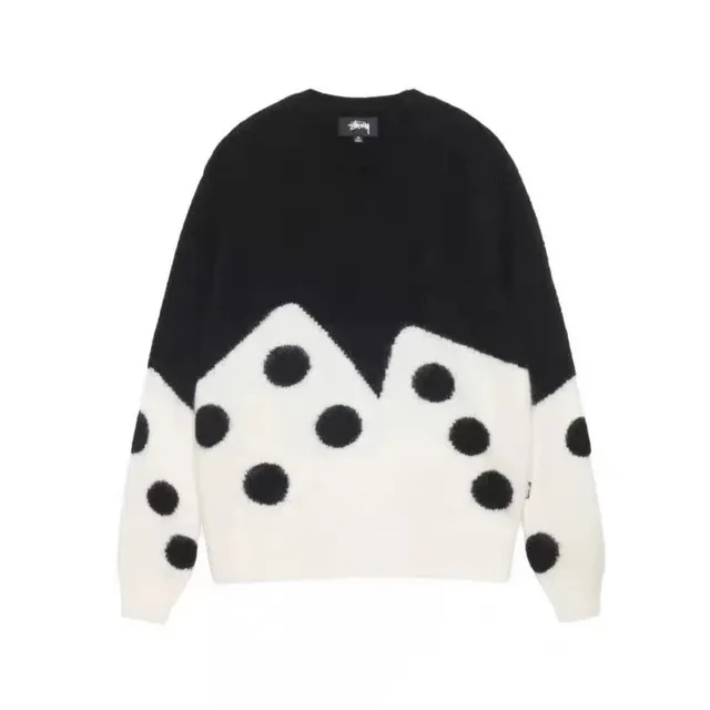 Stüssy Polka Dot Sweater Block Color with Polka Dots