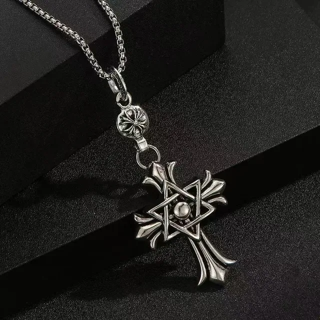 Chrome Hearts Cross Pendant Star of David