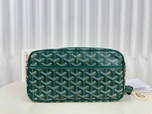 Goyard Saint Louis Pouch Green Goyardine Canvas