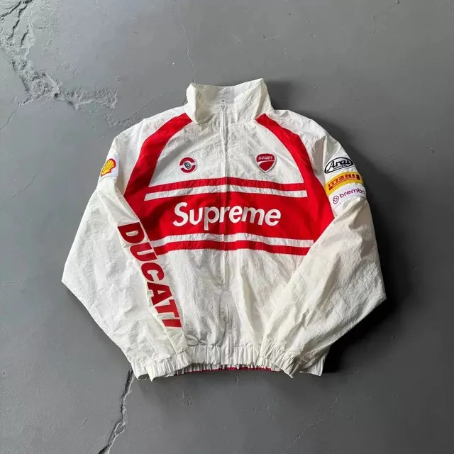 Supreme Ducati Windbreaker White Red