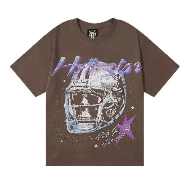 Hellstar Graphic Tee Football Helmet Print