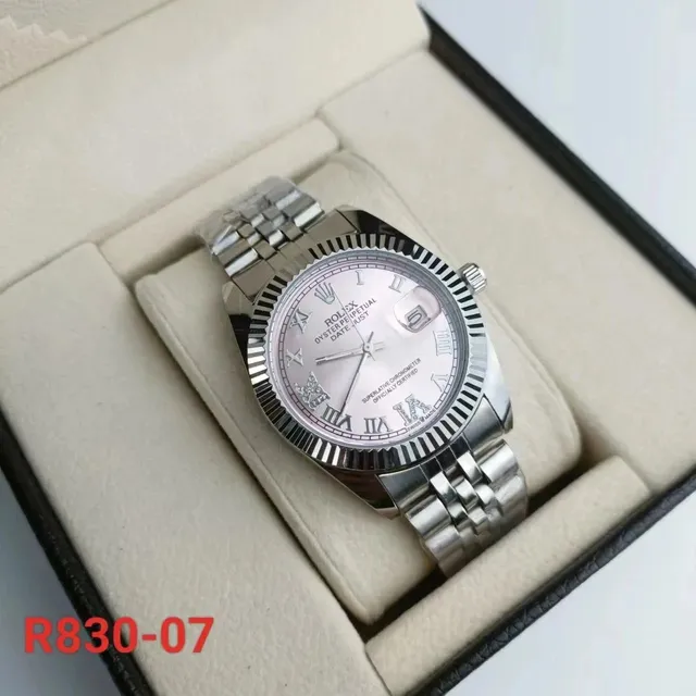 Rolex Oyster Perpetual Datejust Pink Mother-of-Pearl Dial with Diamond Hour Markers