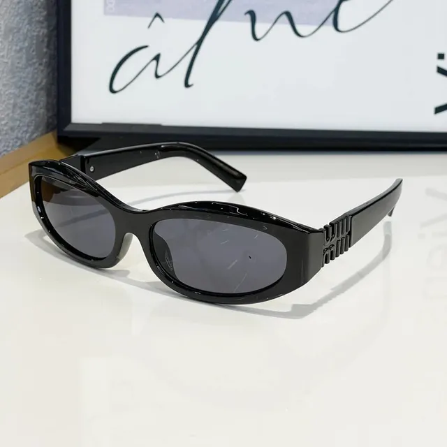 Chrome Hearts Sunglasses Oval Frame with Logo Temples