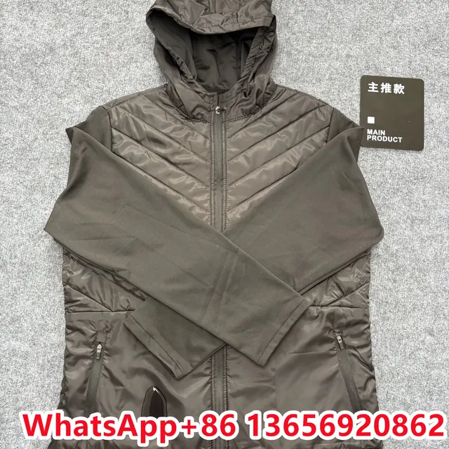 Hooded Jacket Quilted Chevron