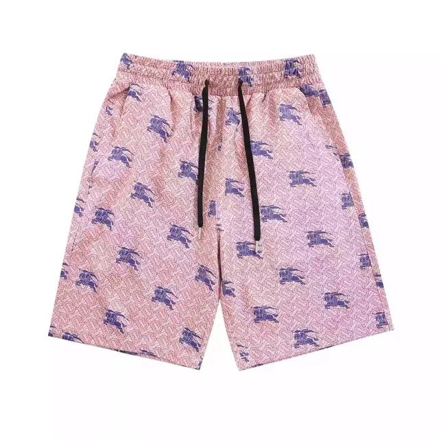 Burberry Monogram Print Shorts Equestrian Knight Pattern